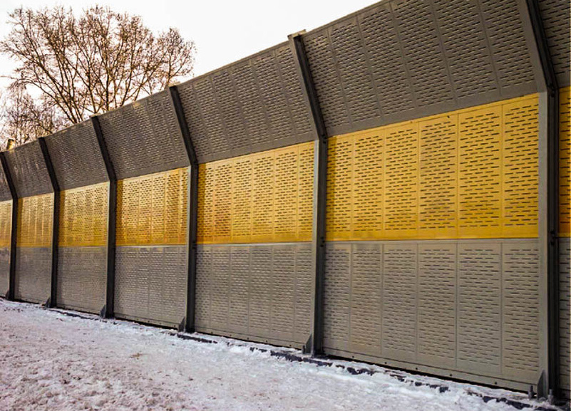 Купить Шумопоглощающий забор трехцветный в Москве по цене от 8610 руб. Шумопоглощающий забор трехцветный купить Москва